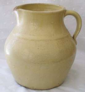 Early Glazed Pottery Stoneware Buttermilk #232 Pitcher  