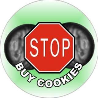 Scouts Stop Buy Cookies Patch Girl Sign Sale  