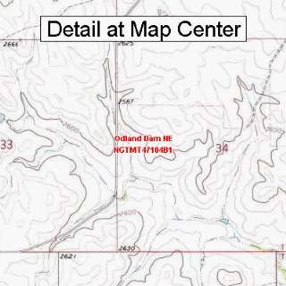  USGS Topographic Quadrangle Map   Odland Dam NE, Montana 