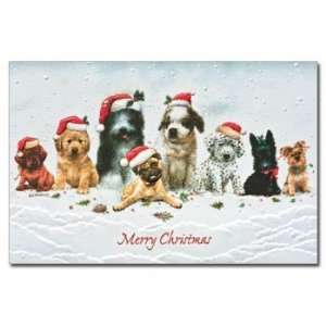  Christmas Canines Embossed Christmas Cards: Everything 
