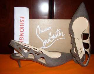 NIB CHRISTIAN LOUBOUTIN TAUPE BROWN FLANNEL LOCK ROLF SHOES SIZE 7.5 