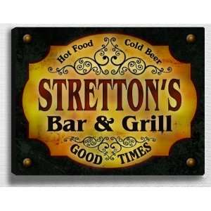  Strettons Bar & Grill 14 x 11 Collectible Stretched 