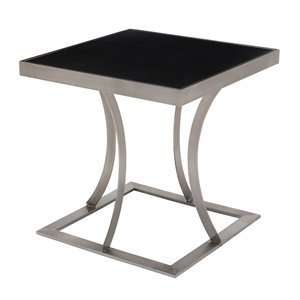  Nuevo Living HGTA671 Olin End Table, Silver Brushed Steel 