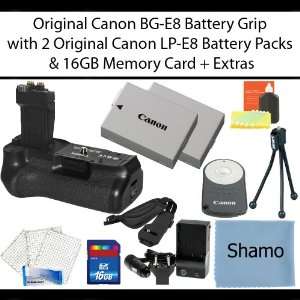  Original Canon BG E8 Battery Grip for Canon 7D with Two 