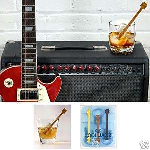 COOL ICE MOLDS GUITAR SHAPED ICE STIRRERS ICE CUBE  