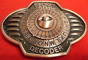 Secret Decoder Spinner Belt Buckle   New  