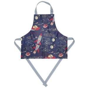  Fabricworm Gift, Space Capade Laminated Kids Apron: Home 