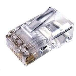  RJ45 CAT5e Stranded Connector   50 Pack: Electronics