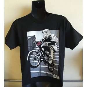  Star Wars Stormtrooper Bike Shirt Blk Yth MD Everything 