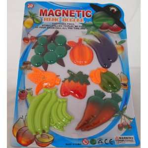  Fruit and Vegetable Refrigerator Magnet Set Kitchen 