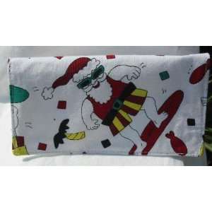   Fabric Checkbook Cover 5812 Surfer Claus St. Nick: Everything Else