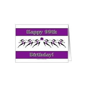  6 Dancers Birthday Purple 99 Card Toys & Games
