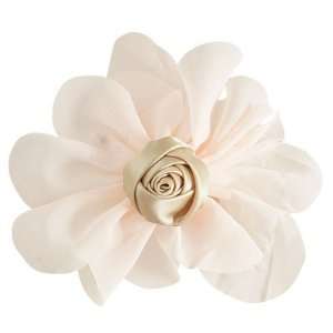   Pcs Peach Color Chiffon Rose Flower Decor Hair Clip for Lady: Beauty