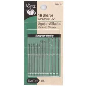    Sharps Needles by Dritz 16ct Size 1/5: Arts, Crafts & Sewing