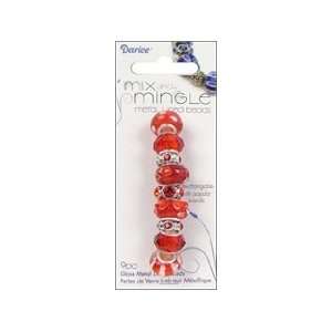  Darice Beads Mix & Mingle Glass Metal Lined Red: Arts, Crafts & Sewing
