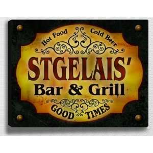 Stgelaiss Bar & Grill 14 x 11 Collectible Stretched 