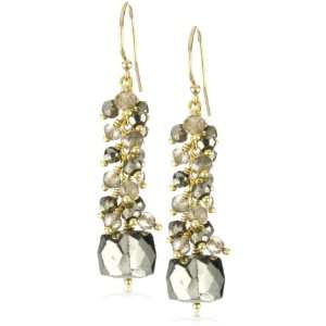  Mary Louise Pyrite Mystic Topaz Earrings: Jewelry