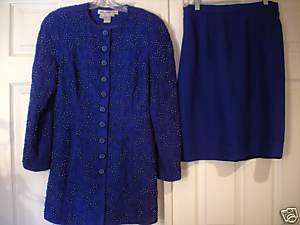 MARIE ST. CLAIRE ELEGANT PURPLE BEADED SKIRT OUTFIT! 10  