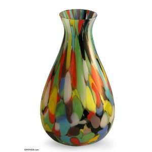  Murano handblown vase, Carnival Colors