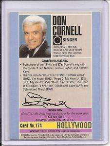 Don Cornell Signed Starline Hollywood card  