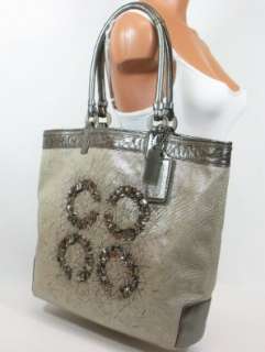  Coach Audrey Editorial Jeweled Large Slim Tote 17022 