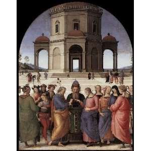   , painting name Marriage of the Virgin, by Perugino