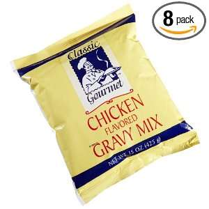 Classic Gourmet Chicken Gravy Mix, 15 Ounce Packages (Pack of 8)