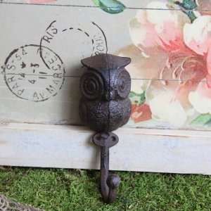  Cast Iron Owl Decorative Wall Hook: Home & Kitchen