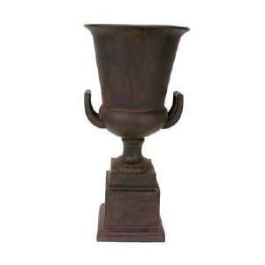  Two handle tall urn large in rust Patio, Lawn & Garden