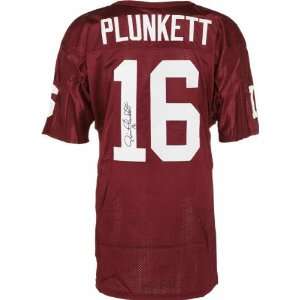 Jim Plunkett Autographed Jersey  Details: Stanford Cardinal, Red 