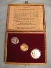 ISRAEL 1985 SITES IN HOLY LAND CAPERNAUM COIN SET 1/4oz GOLD +2 SILVER 