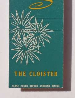 1960s? Matchbook The Cloister Sea Island GA Glynn Co MB  