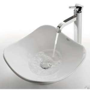   135 1007SN Ceramic Vessel Style Bathroom Sink   White Ceramic / White