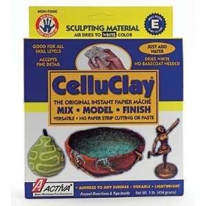  5 Pack ACTIVA PRODUCTS CELLUCLAY BRIGHT WHITE 1 LB PACKAGE 