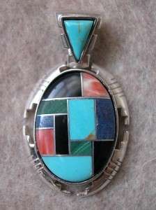 Carolyn Pollack Sincerely Southwest Relios Channel Inlay Pendant As Is 