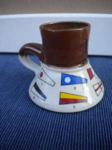 1979 USA Nautical Flag No Spill Coffee Mug Rubber Bottom  
