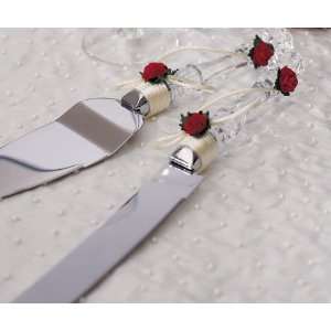  Flower of Love In Romantic Red Cake Serving Set