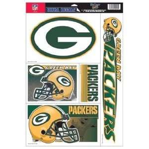   Bay Packers Decal Sheet Car Window Stickers Cling: Sports & Outdoors