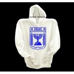  State of Israel Emblem Menorah Sweatshirt Hoodie XXL 