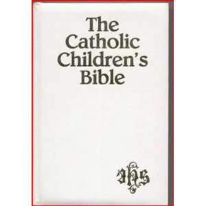 THE CATHOLIC CHILDRENS BIBLE 1983 WHITE LEATHER 