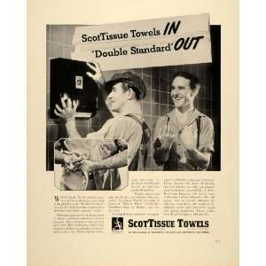  1939 Ad Scott Tissue Paper Towels Bathroom Maintanence 