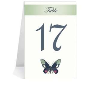   Table Number Cards   Butterfly Moss Spice #1 Thru #34