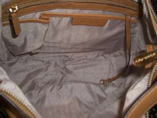 NWT Michael Kors FULTON LARGE Top Zip Shoulder Bag TAN $248  