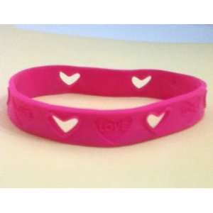    Hot Pink Silicone Bracelet to Benefit Fundacion Livros For Charity