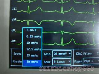 CE Touch Screen 6 channel ECG EKG machine Interpretation Analysis 
