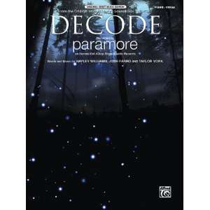  Decode (From Twilight) (Piano Vocal, Sheet music) Paramore 