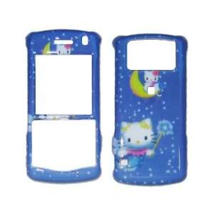 HELLO KITTY BLUE snap on hard case faceplate for Blackberry Pearl 8100 