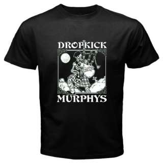   The Skeleton Piper Celtic Punk Rock Oi! Music Black T Shirt  