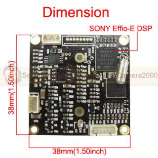 SONY Effio DSP SONY CCD Board Camera, 650TVL OSD, 8mm CS lens