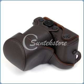 Brown Leather Case Bag Pouch for Sony NEX 5 NEX 5C New  